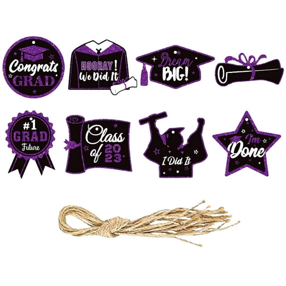FNGZ Hangs Discount! Graduation Decorations Pre Assembled Hanging Swirls 2024 GRAD Banner Graduation Party Decorations Class of 2024 for Classroom Home Party Purple