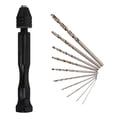 thumbnail image 1 of FNGZ Hnd Drill Clearance pc Chuck Drill Manual Twis Keyless Hand Kit Drilling Woodworking Bits 10 Office & Stationery Black, 1 of 9