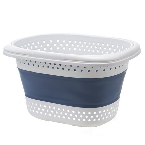 FNGZ Home Textile Storage,Laundry Basket Plastic Foldable Up Laundry Hamper Portable Washing Tub with Handle Space Saving Storage Container,Storage Case