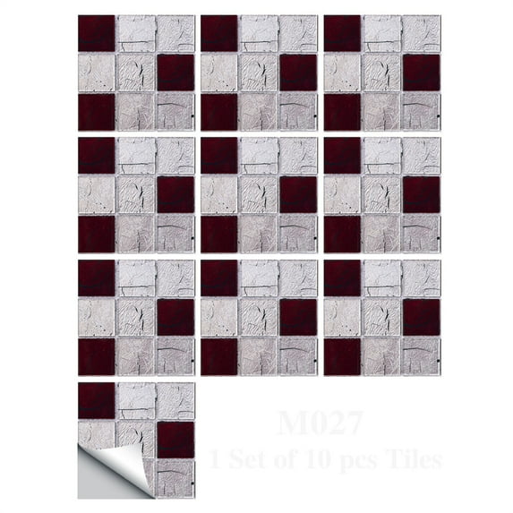 FNGZ Home Wall Stickers Clearance, 1Set 10Pc Self Adhesive Tile 3D Sticker Kitchen Bathroom Wall Sticker Decoration—Sequin Mosaic Tile Wall Sticker M027