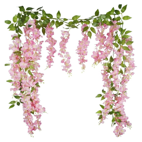 FNGZ Household Accessories, 6 Feet Artificial Flowers 10 Branches Wisteria Vines Hanging Flowers Wisteria String For Home Garden Wedding Decor