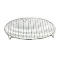 thumbnail image 1 of FNGZ Kitchen Supplies, Multi Purpose Round Stainless Steel Wire Steaming Barbecue Rack/ Baking Net/Grill/Pan Grate with Legs 1Pc Insulation Pad, Round Grill Mesh*1, 1 of 9