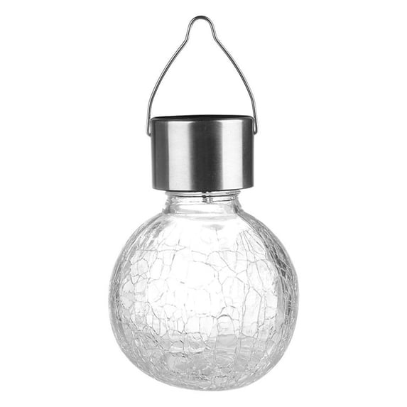 FNGZ Led Light Clearance 1Pc Colour Changing Solar Crackle Globes Led Garden Lights White