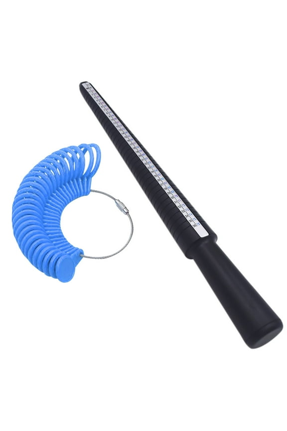 Clearance!FNGZ Measuring Tools Ring Size Stick Mandrel Finger Gauge Ring Sizer Set Measuring Sizes Jewelry Tool Household Tool Blue