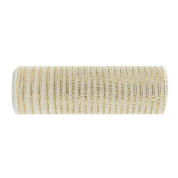 FNGZ Wired Ribbon Clearance Poly Mesh Ribbon With Metallic Foil Each Roll For Wreaths Swags Bows Wrapping And Decorating