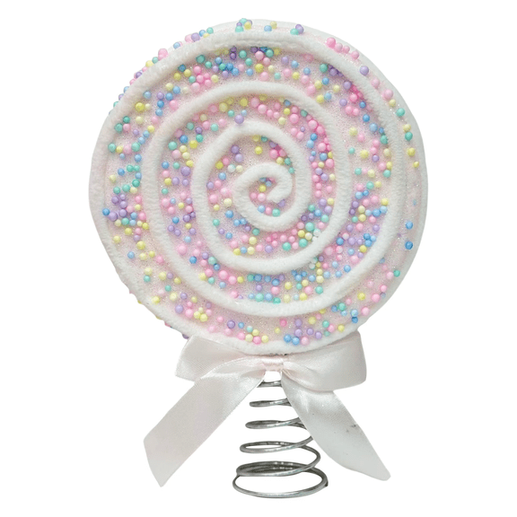 FNGZ Party Balloon, Christmas Candy Tree Topper 7.9 Inch Peppermint Christmas Decorations Holiday Tree Toppers Decor For Home & Festive Ornaments