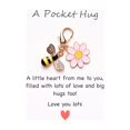 thumbnail image 1 of FNGZ Party Greeting Card, Pocket Hug Cute Charms Flower Butterfly & Themed Keychains Heartwarming Blessing Creative Small Pendants, 1 of 4