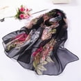 thumbnail image 1 of FNGZ Piece of Silk Scarf, Black 普通产品 ->, Scarfs for Women Lightweight Print Floral Pattern Scarf Shawl Fashion Scarves Sunscreen Shawls And Wraps for Spring, 1 of 3