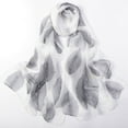 thumbnail image 1 of FNGZ Piece of Silk Scarf, Grey Silk Scarves, Scarfs for Women Lightweight Print Floral Pattern Scarf Shawl Fashion Scarves Sunscreen Shawls And Wraps for Spring, 1 of 3