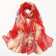 thumbnail image 1 of FNGZ Piece of Silk Scarf, Red 普通产品 ->, Scarfs for Women Lightweight Print Floral Pattern Scarf Shawl Fashion Scarves Sunscreen Shawls And Wraps for Spring, 1 of 3