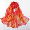 thumbnail image 1 of FNGZ Piece of Silk Scarf, Red Silk Scarves, Scarfs for Women Lightweight Print Floral Pattern Scarf Shawl Fashion Scarves Sunscreen Shawls And Wraps for Spring, 1 of 5