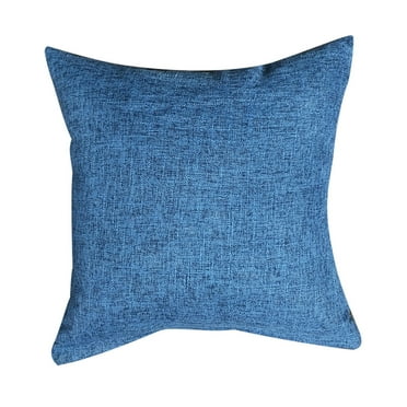 FNGZ Pillow Case Clearance Decorative Lining Linen Square Pillow Sofa Cushion Light Linen 40 CM Blue