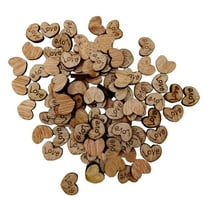 FNGZ Round Bed Clearance Rustic Love Shapes Love Crafts Heart Wooden Wood Shape Slices 100pc Heart Wooden Home DIY