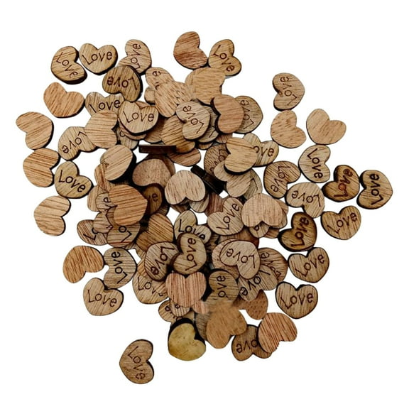 FNGZ Round Bed Clearance Rustic Love Shapes Love Crafts Heart Wooden Wood Shape Slices 100pc Heart Wooden Home DIY