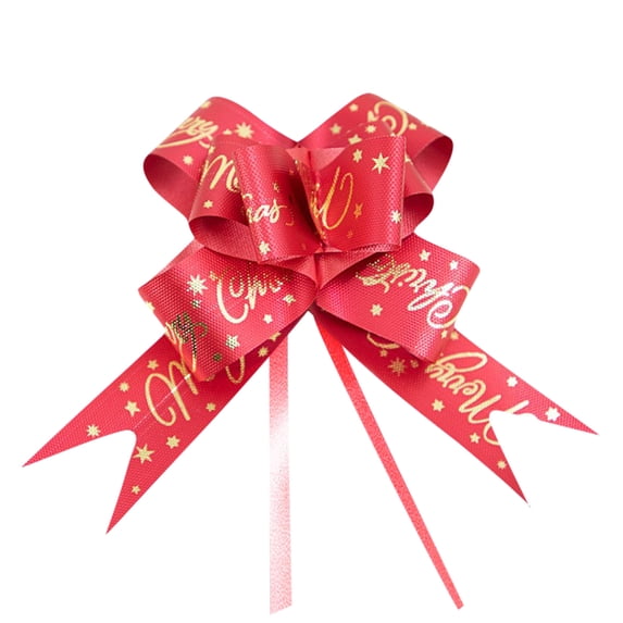 FNGZ Shooting Props Pack of 10 Pull Bow Large Pull Bow With Ribbon for Decorating Gift, Birthday, Christmas, New Year, Wedding, Party, Stripes Home Decor Red