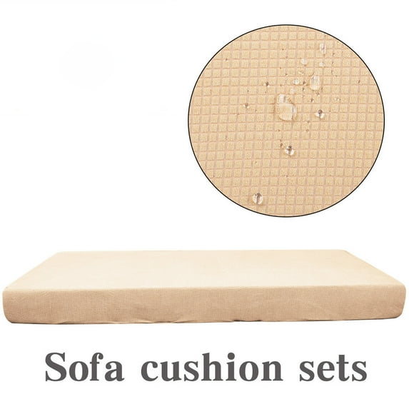 FNGZ Sofa Cover Clearance 1-4 Seats Waterproof Sofa Seat Cushion Cover Couch Stretchy Slipcovers Protector Beige