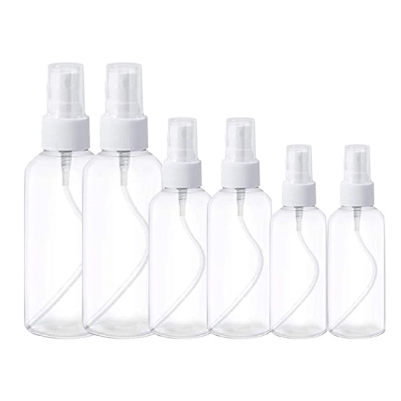 FNGZ Spray Bottle Clearance Bottle Spray Transparent Small Bottle 30/50/100Ml Empty Spray Plastic 6Pcs Kitchen Dining Bar Clear
