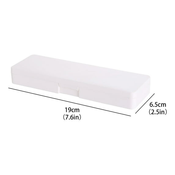 FNGZ Stationery Bag Plastic Pencil Box Case Large Capacity Storage Organizer Box Office Supplies Household Tool White