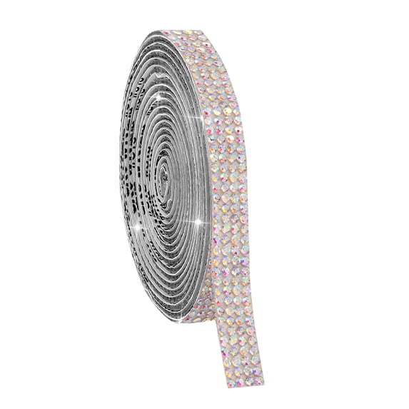 FNGZ Sticker Clearance Self-Adhesive Crystal Rhinestone Ribbon Resin Diamond Ribbon Glitter Rhinestone Sticker Roll DIY