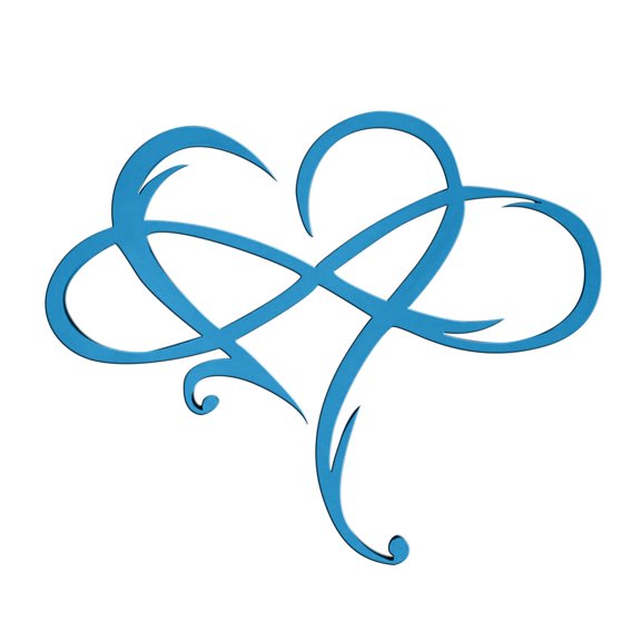 FNGZ Stickers Decor Infinite Heart Art Home Window Glass Living Room Sticker Wall Sticker Decoration Blue