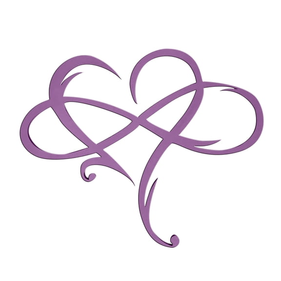FNGZ Stickers Decor Infinite Heart Art Home Window Glass Living Room Sticker Wall Sticker Decoration Purple