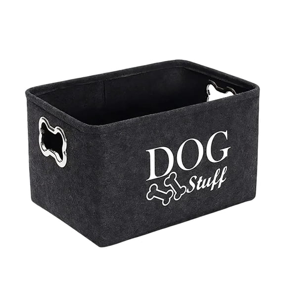 FNGZ Storage Bin,Storage Containers,New Dog Toy Storage Basket with Foldable Wooden Handle Woven Dirty Clothes Basket Storage Basket Miscellaneous Storage Box Dog Toy Basket,Storage Basket