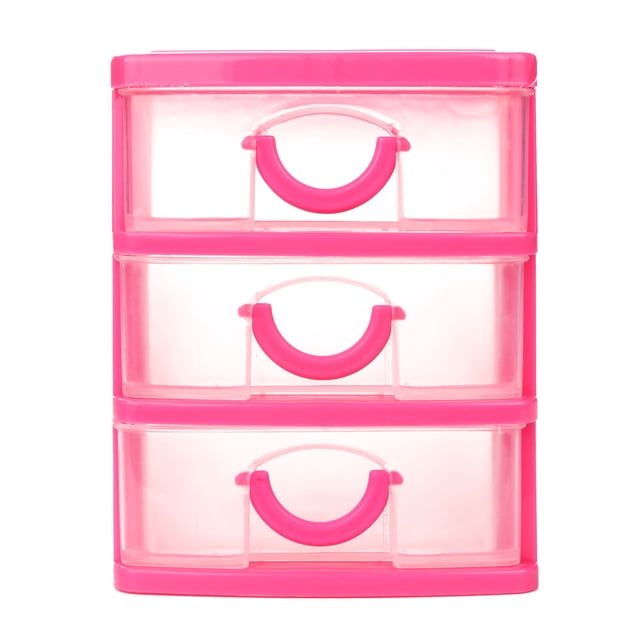 FNGZ Storage Containers Durable Plastic Mini Desktop Drawer Sundries Case Small Objects Red