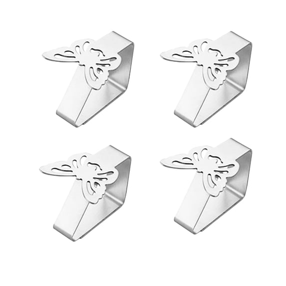 FNGZ Tblecloth Clip Clearance 4PC Stainless Steel Tablecloth Tables Cover Clips Holder Clamps Party Tool