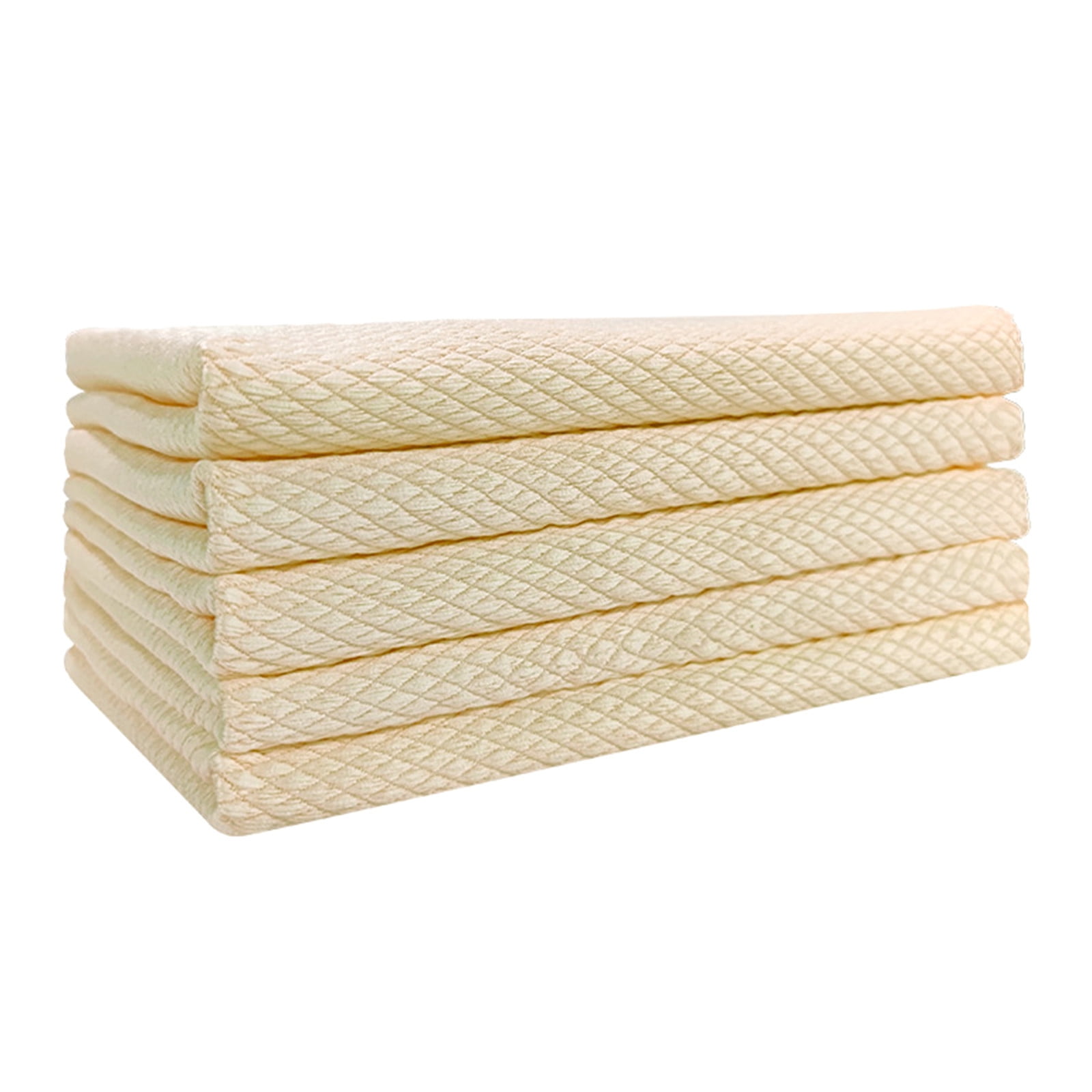 NIULAA Kitchen Dish Towels - Quick Dry, Super Absorbent Microfiber, Yellow Roses Pattern, Set Of 2