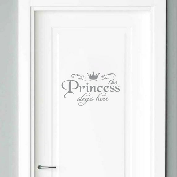 FNGZ Wall Stickers Princess Home Decor Wall Sticker Decal Bedroom Door Vinyl Art Mural Home Decor Grey