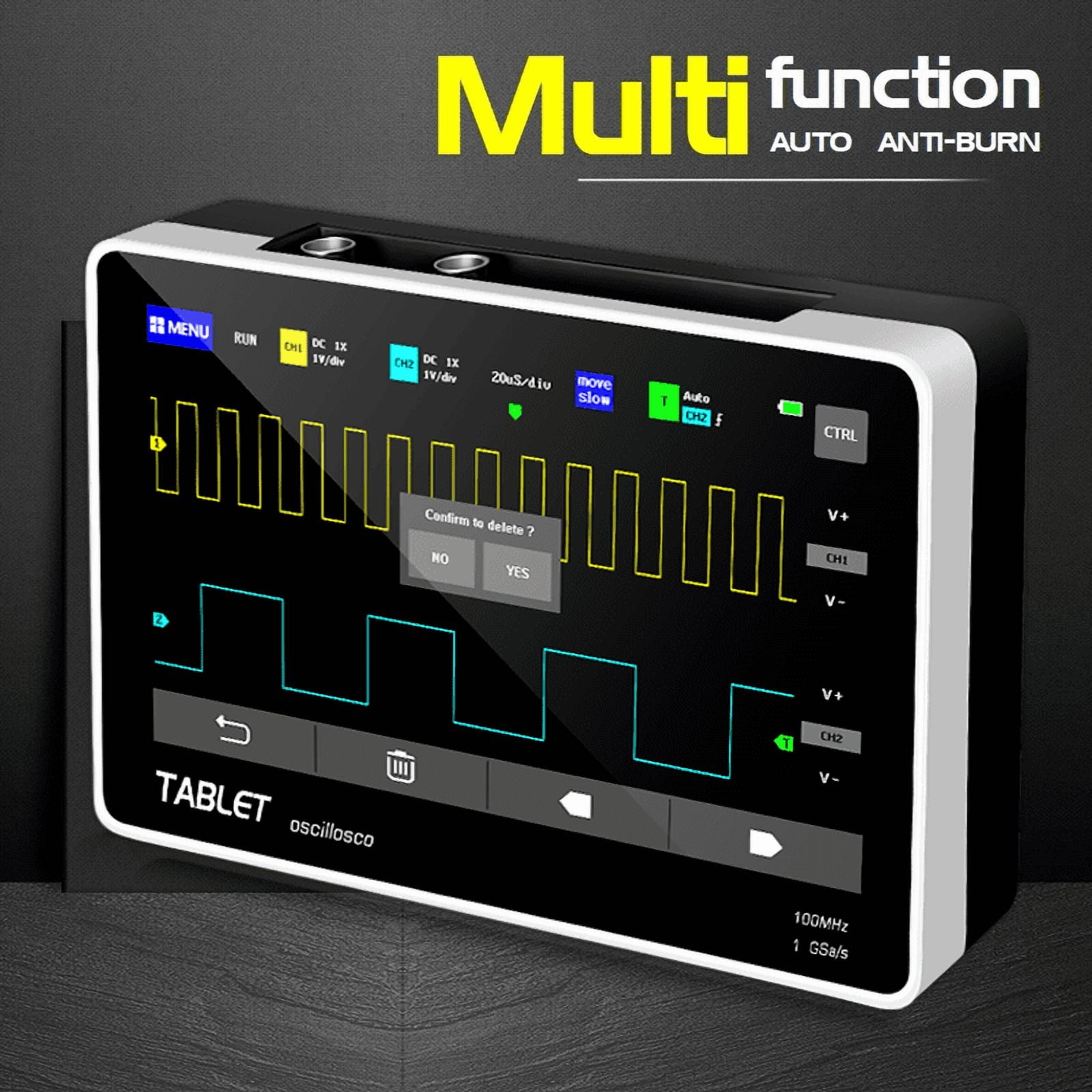 FNIRSI 1013D Handheld Digital Tablet oscilloscope Portable Storage 2CH 100MHz