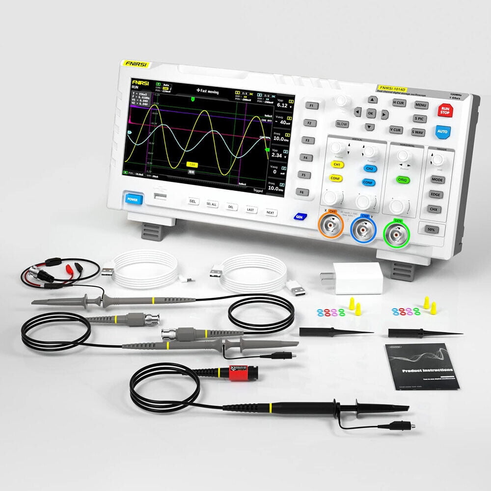 FNIRSI 1014D Oscilloscope - 2 in 1 Digital Oscilloscope DDS Signal ...