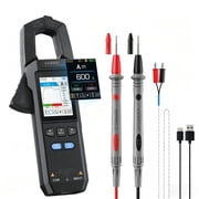 FNIRSI DMC-100 AC/DC Clamp Meter Digital Multimeter, 10000 Counts, True RMS, Power Calculation, NCV Detection, Waveform Display