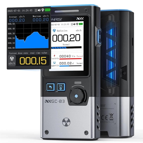 FNIRSI Geiger Counter Electromagnetic Detector GC-03 Nuclear Radiation Detector EMF Meter ,Not Support RF Detection