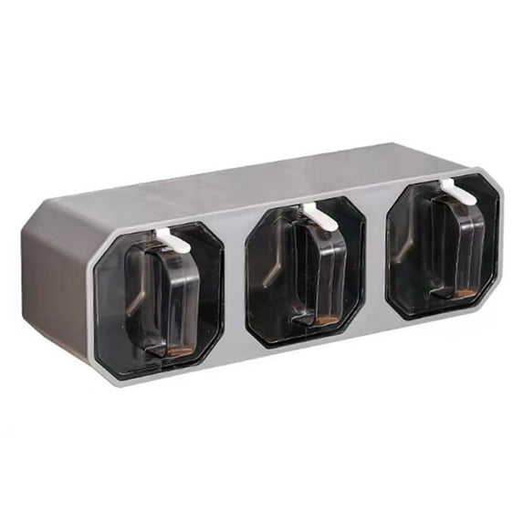 FNNMNNR 1 Set Seasoning Boxes Set Leakproof Wall-mounted Space-saving Sturdy Structure Transparent Dustproof Drawer Design Restaurant Pepper Sugar Organizers Set Kitchen Gadget