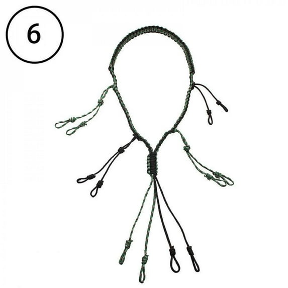 FNNMNNR 1Pc Duck Call Lanyard Cord Hunter Game Call Lanyard Decoy Rope with 12 Adjustable Loops Wild Bird Whistle B