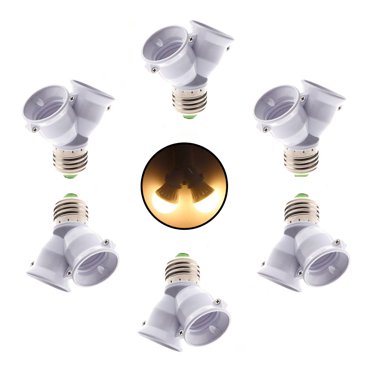 4-Pack 2-in-1 E26/E27 Socket Splitter Adapter – Turn One Bulb Socket Into Two – YI LIGHTING