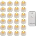FNNMNNR 24pcs LED Flameless Candles Realistic and Bright Flickering Battery Operated LED Votive
