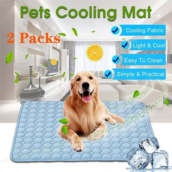 FNNMNNR 2Packs Pet Mat Cool Summer Dog Cat Blanket Breathable Sofa XS/S/M/L/XL/2XL