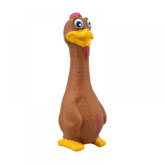 FNNMNNR 3 Packs Latex Rubber Chicken Duck Squeaky Dog Toys Interactive Funny and Non-Toxic Fetch Play Reduce Anxiety Small Medium Dogs