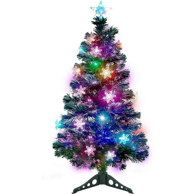 FNNMNNR 3 ft PreLit Artificial Mini Christmas Tree Lighted Optical