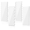 thumbnail image 1 of FNNMNNR 4 Pieces Large Clear Acrylic Cake Scraper Set Cakes Smoother Scraper Cake Stripes Edge Contour Comb for DIY Icing Frosting Buttercream Cream Decorating Kitchen Baking Tool, 1 of 7