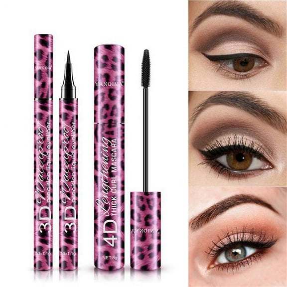 FNNMNNR 4D Silk Fiber Eyelash Mascara - Best Way to Add Volume & Length to Your Natural Eyelashes Instantly, Waterproof Smudge-proof Tear-proof