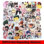 FNNMNNR 50pcs New Anime My Hero academia Stickers Decals Motor Skateboard Laptop