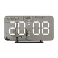 thumbnail image 1 of FNNMNNR Alarm Clock LED Digital Clock Multifunctional Mirror Snooze Display Time Night LCD Table Light Office USB Cable Digital Clock, 1 of 9