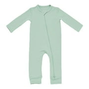 FNNMNNR Baby Romper Bamboo Fiber Baby Boy Girl Clothes Newborn Zipper Footies Jumpsuit Solid Long-Sleeve Baby Clothing 0-24M