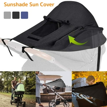 FNNMNNR Baby Stroller Sun Shade Skylight and Side Protection Sun Protection Pram for Strollers Car Pushchair Buggy Sunshade Parasol Sun Rain Canopy Cover Protection Stroller Accessories