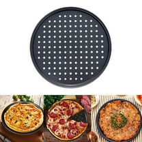 FNNMNNR Baking Steel Pizza Pan with Holes  Round Pizza Pan for Oven  11 Inch Pizza Crisper Pan Bakeware Pizza Tray