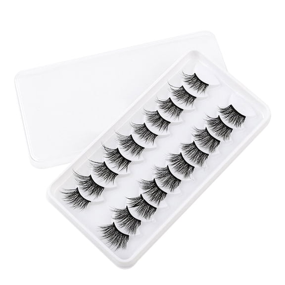 FNNMNNR Boc 1 Box False Eyelashes Natural 3D Effect Half Curling Eyelash Extension Fake Mink Eye Lashes for Beauty
