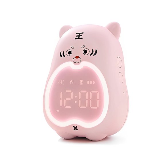 FNNMNNR Cartoon Tiger Alarm Clock Cute And Beautiful Wake Ap Sleeping Night Light Blue